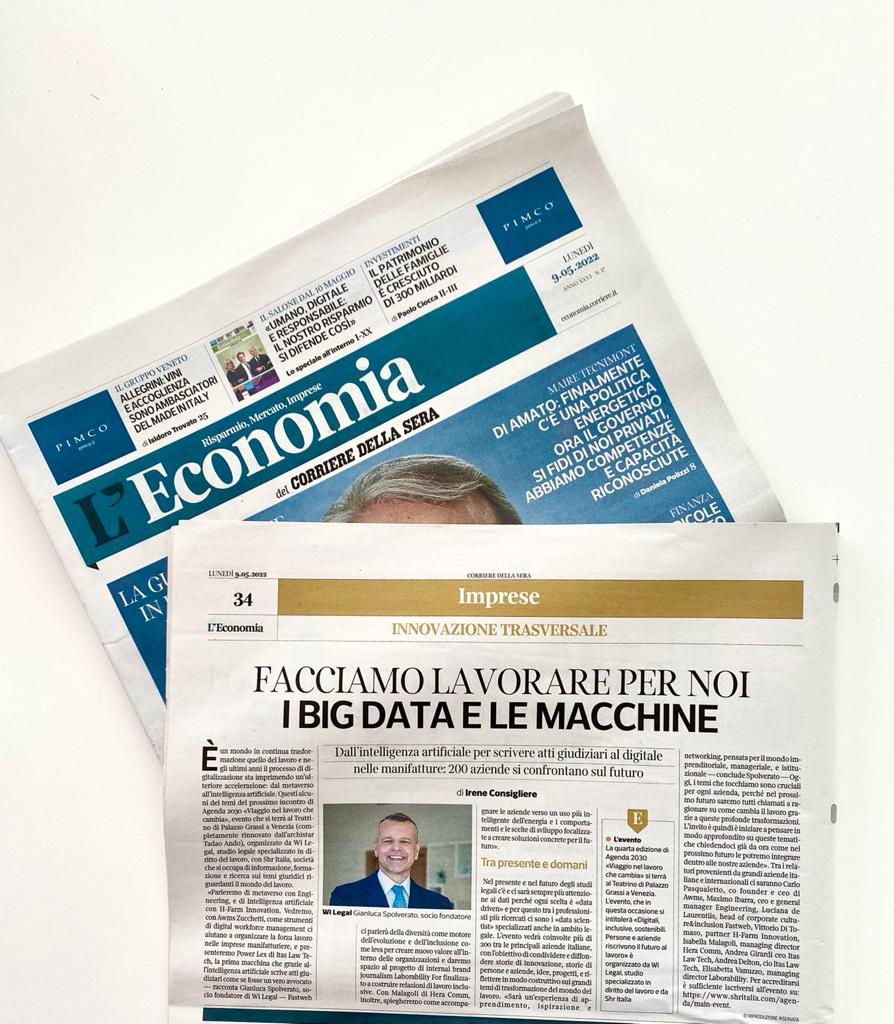 Facciamo lavorare per noi i big data e le macchine.