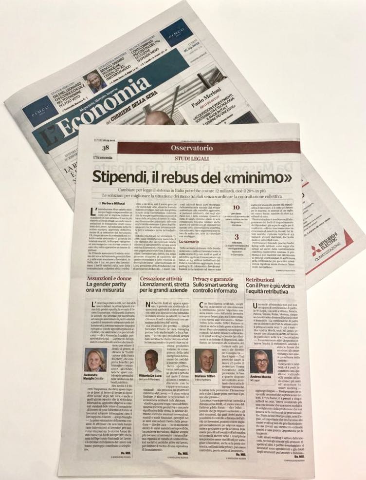 ll Corriere della Sera – “Con il Pnrr è più vicina l’equità retributiva”. Il commento di Andrea Mordà.