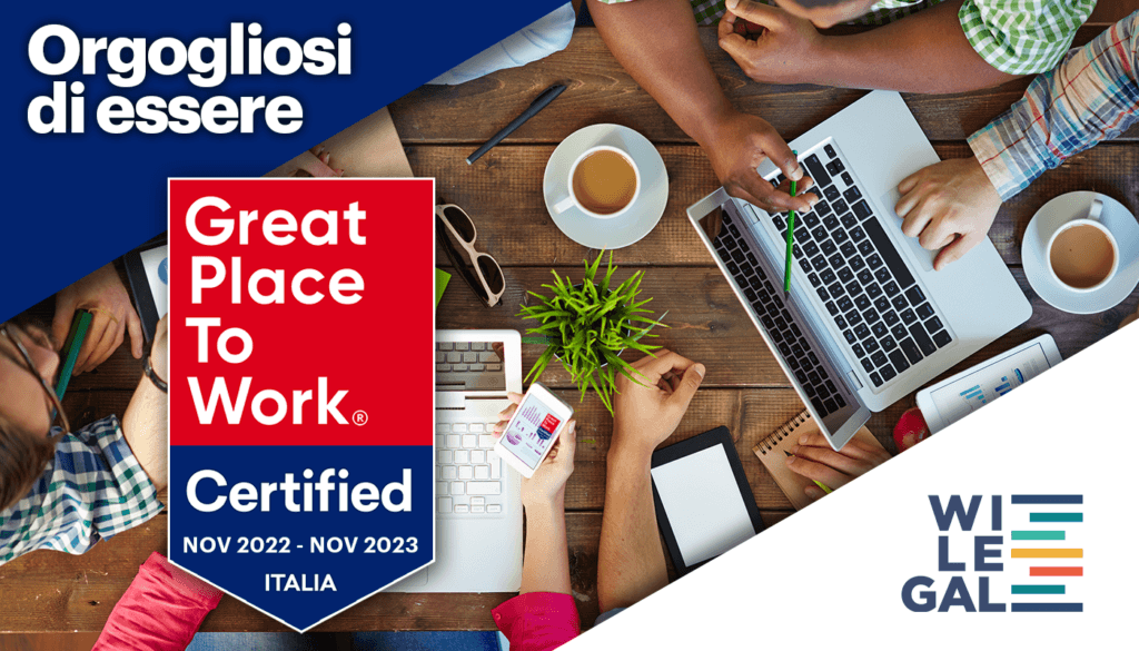 Il Sole 24 Ore – “Great Place To Work: Benessere interno, WI LEGAL certificato.”